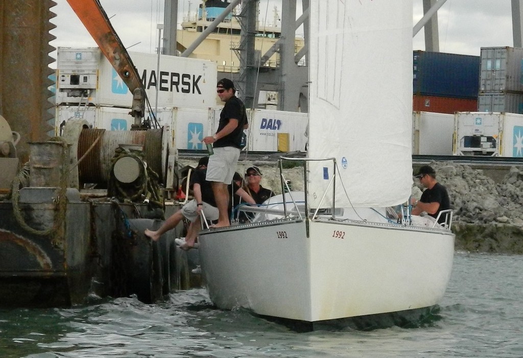 Ian Cook's Yachting Developments team used every opportunity to catch the leaders - 2012 NZ Marine Industry Sailing Challenge © Tom Macky